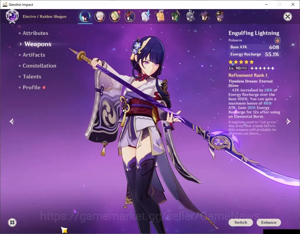 Genshin Impact Accounts ASIA|AR 56|PremTeam Nefer|6 Limited + 6 (*5Wep)|[R image 14
