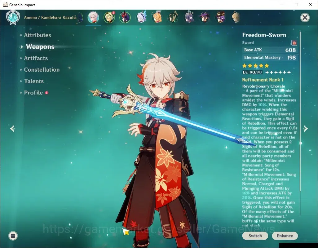 Genshin Impact Accounts ASIA|AR 56|PremTeam Nefer|6 Limited + 6 (*5Wep)|[R image 15