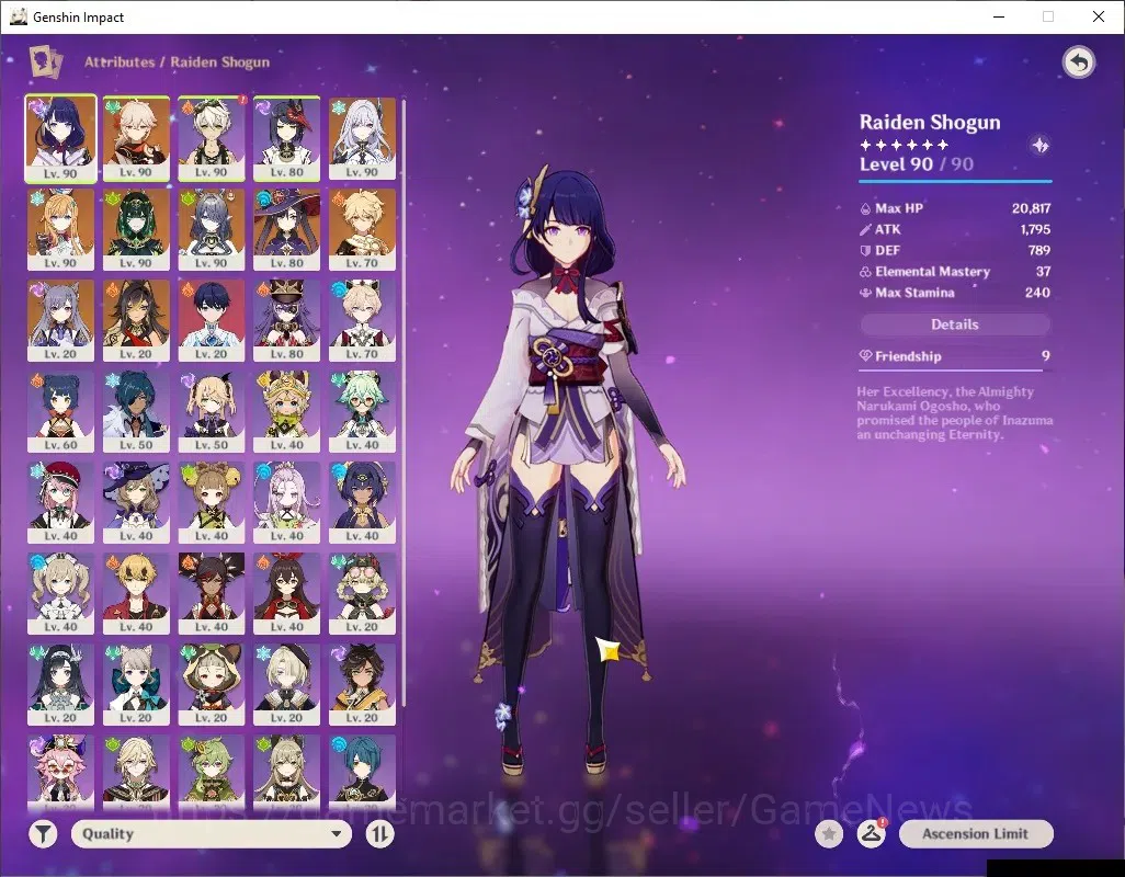 Genshin Impact Accounts ASIA|AR 56|PremTeam Nefer|6 Limited + 6 (*5Wep)|[R image 4