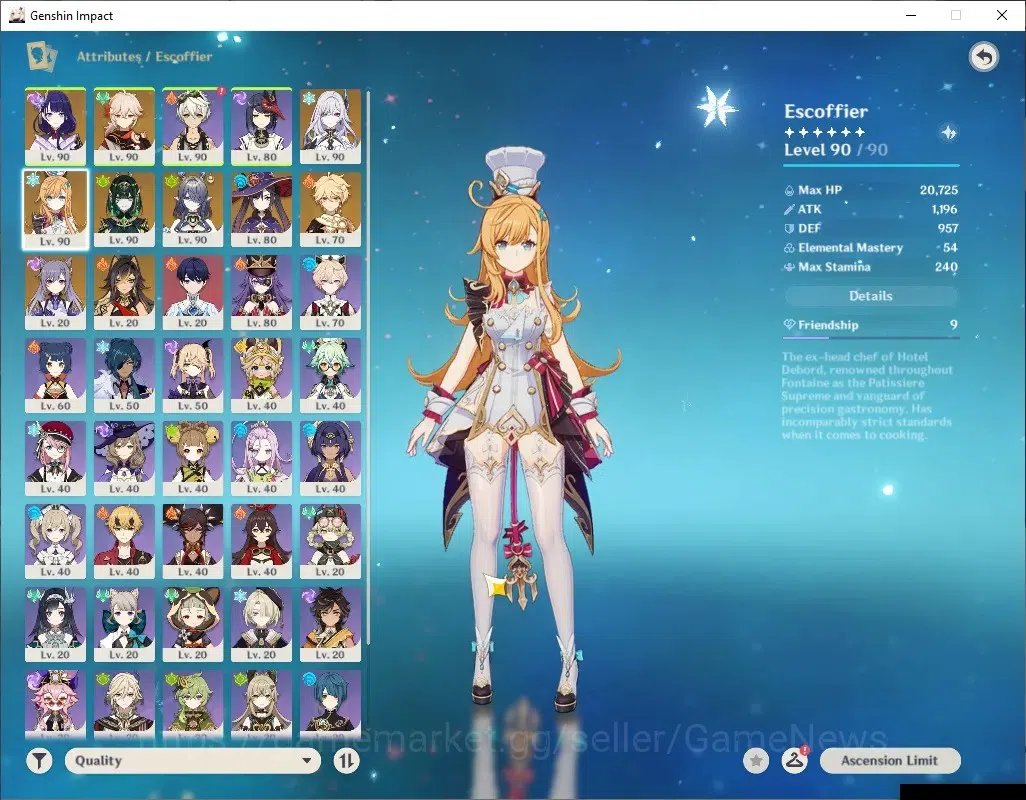 Genshin Impact Accounts ASIA|AR 56|PremTeam Nefer|6 Limited + 6 (*5Wep)|[R image 7
