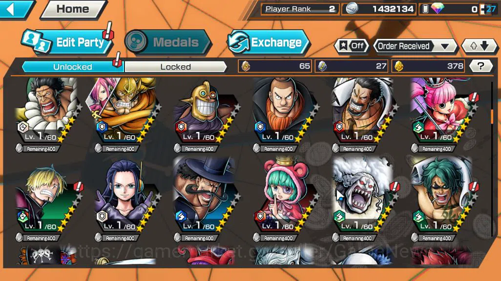 One Piece Bounty Rush Accounts Starter Global|2 EX|Blackbeard Pirates Kuzan,TFE Marshal D Teach|Rank  2|Log 6