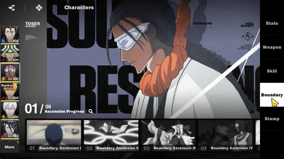 BLEACH: Soul Resonance Accounts NuverseSEA|END Lv77|10 SSR [(AizenB4,KisukeB4,Ichi image 13