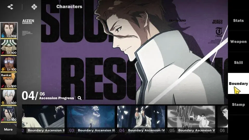BLEACH: Soul Resonance Accounts NuverseSEA|END Lv77|10 SSR [(AizenB4,KisukeB4,Ichi image 5