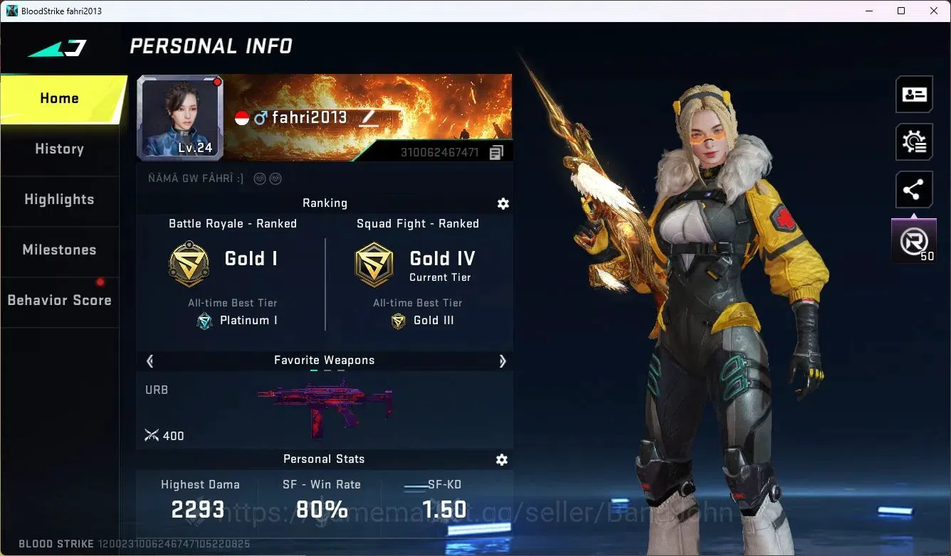 Blood Strike Accounts ASIA | ETERNAL Desert Eagle | 3 7DS, 1 AOT | ULTRA image 2