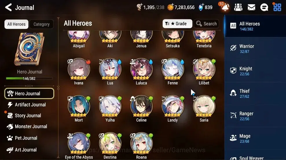 Epic Seven Accounts Starter GLOBAL Verif|New Era|10 ML(HarSeti,RueleLight,SE Celine,Etc)+Ab Fumyr,Setsuka,Ivana,Etc|Poh 7