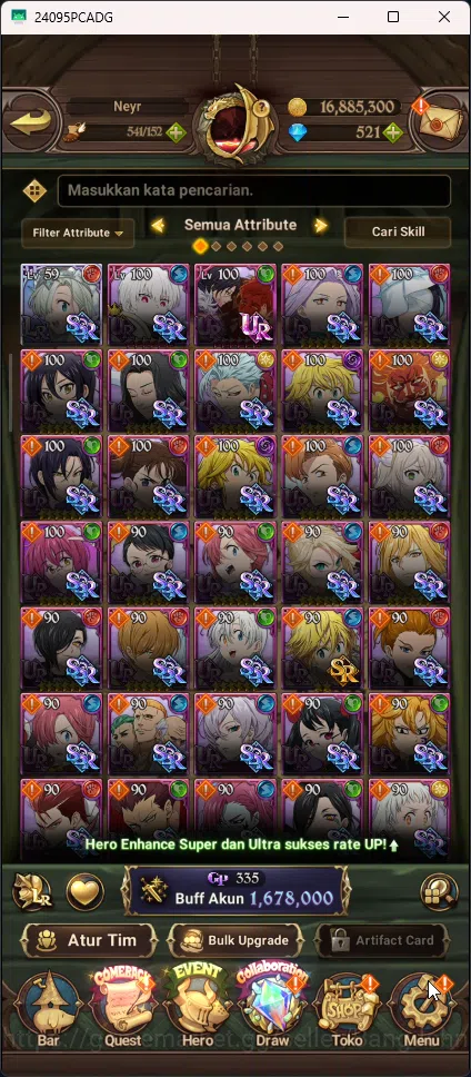 The Seven Deadly Sins: Grand Cross Accounts ASIA | 1,6M CC | DM 521 | 1LR | 4 UR | 3 Collab |  image 2