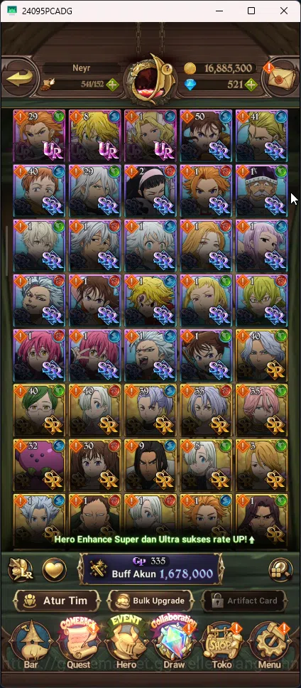 The Seven Deadly Sins: Grand Cross Accounts ASIA | 1,6M CC | DM 521 | 1LR | 4 UR | 3 Collab |  image 3