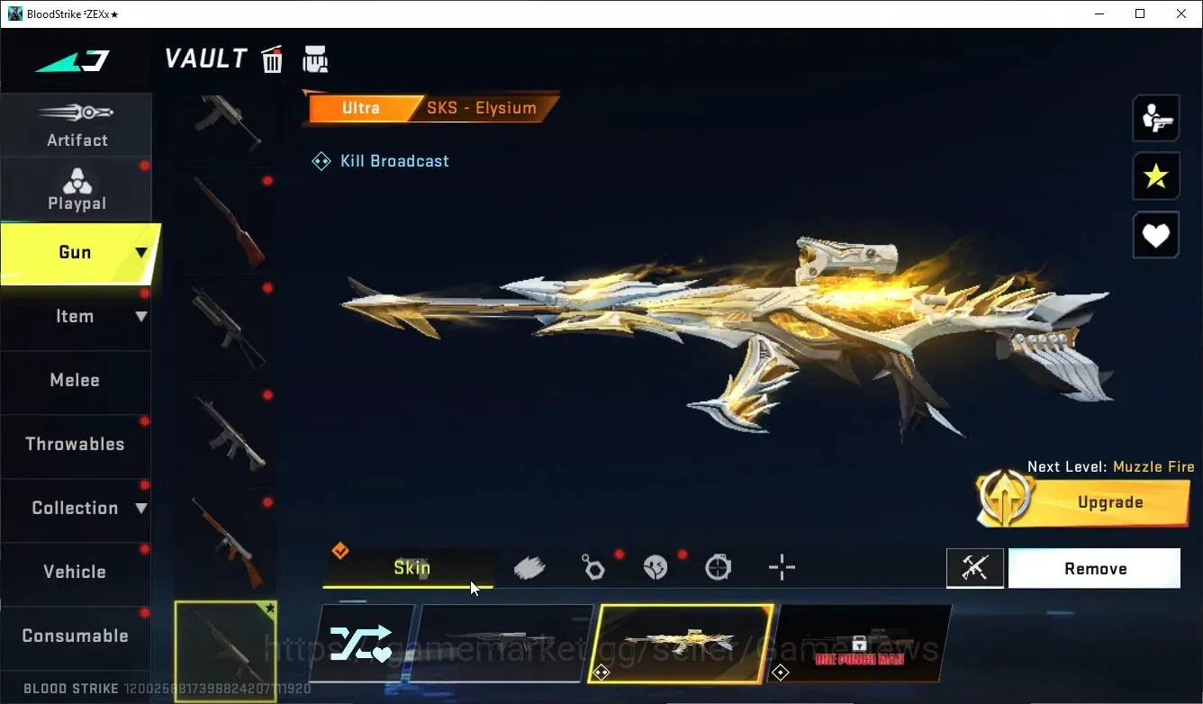Blood Strike Accounts Collab Skin ASIA|Collab OPM Ethan-Mumen Rider|12 ULTRA [3 PitchStrike,SKS,SCAR,URB,Etc]|LMT 13