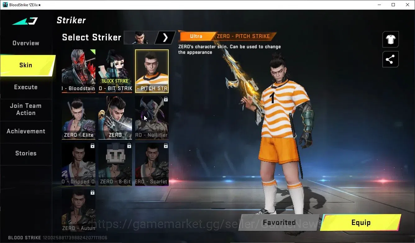Blood Strike Accounts Collab Skin ASIA|Collab OPM Ethan-Mumen Rider|12 ULTRA [3 PitchStrike,SKS,SCAR,URB,Etc]|LMT 6