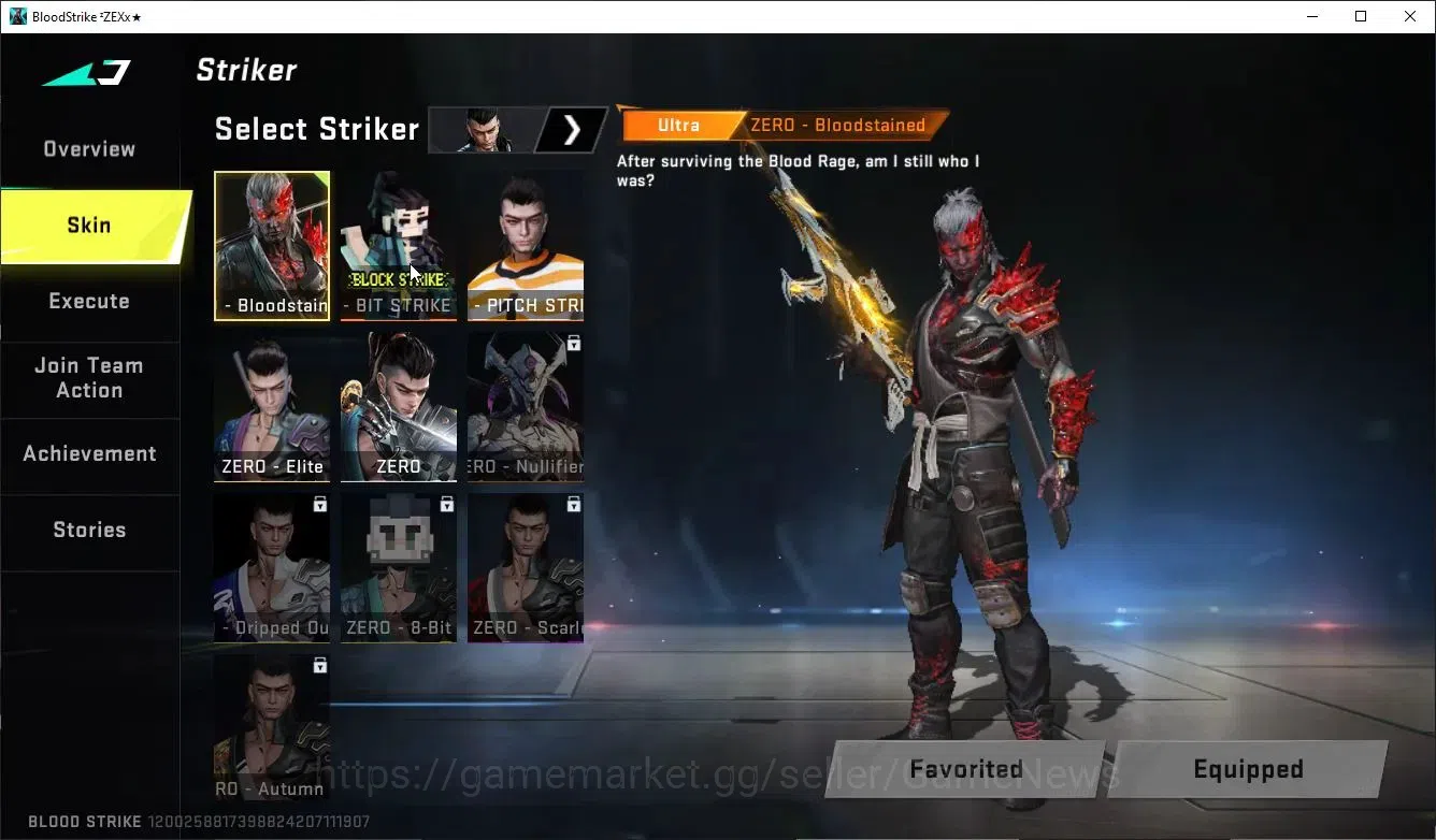 Blood Strike Accounts Collab Skin ASIA|Collab OPM Ethan-Mumen Rider|12 ULTRA [3 PitchStrike,SKS,SCAR,URB,Etc]|LMT 7