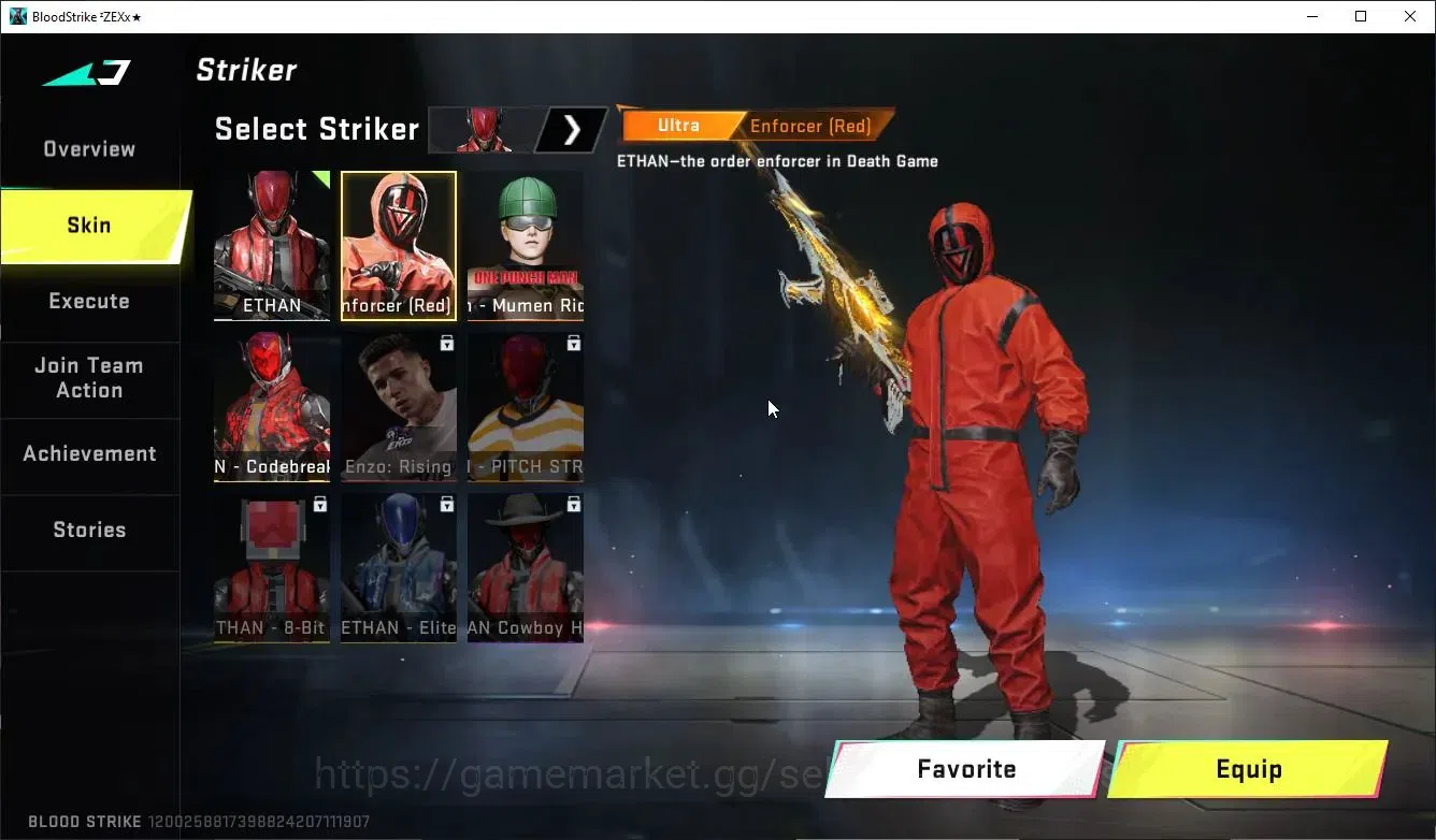Blood Strike Accounts Collab Skin ASIA|Collab OPM Ethan-Mumen Rider|12 ULTRA [3 PitchStrike,SKS,SCAR,URB,Etc]|LMT 9
