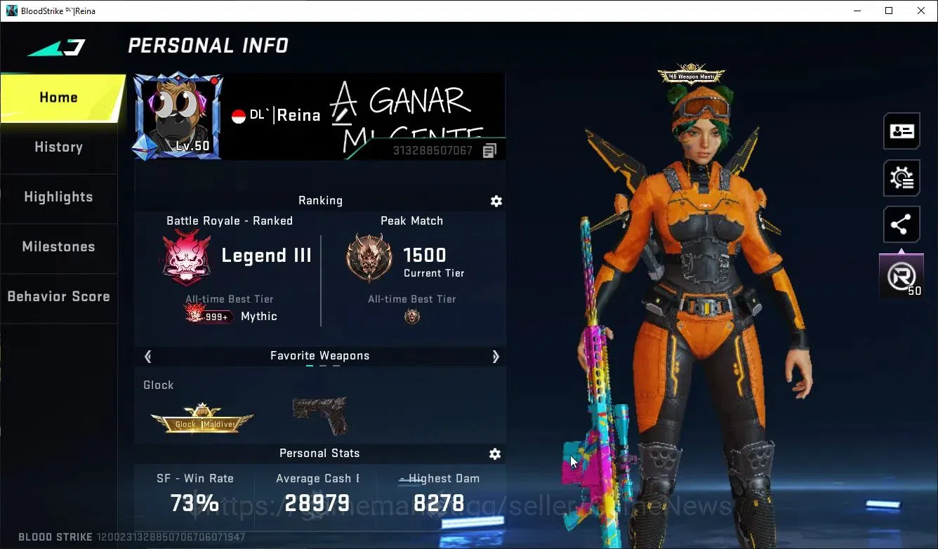 Blood Strike Accounts ASIA|ETERNAL DeAgle+Colab TR FN2000,Jack,7DS Karl9 image 2