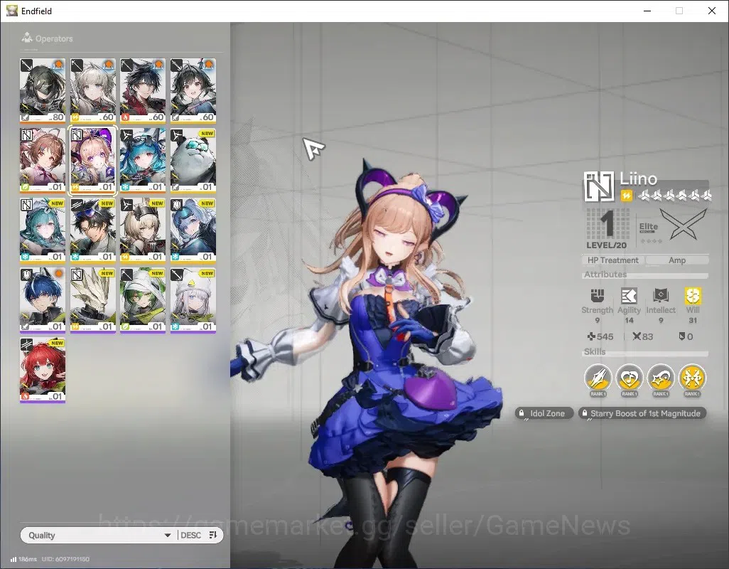 Arknights: Endfield Accounts NA/EU|Lv50|147 Origeometry|3 SSR 1 Limited + 2(*6Weapon)|Liino+Signature|Ardelia,Last 1