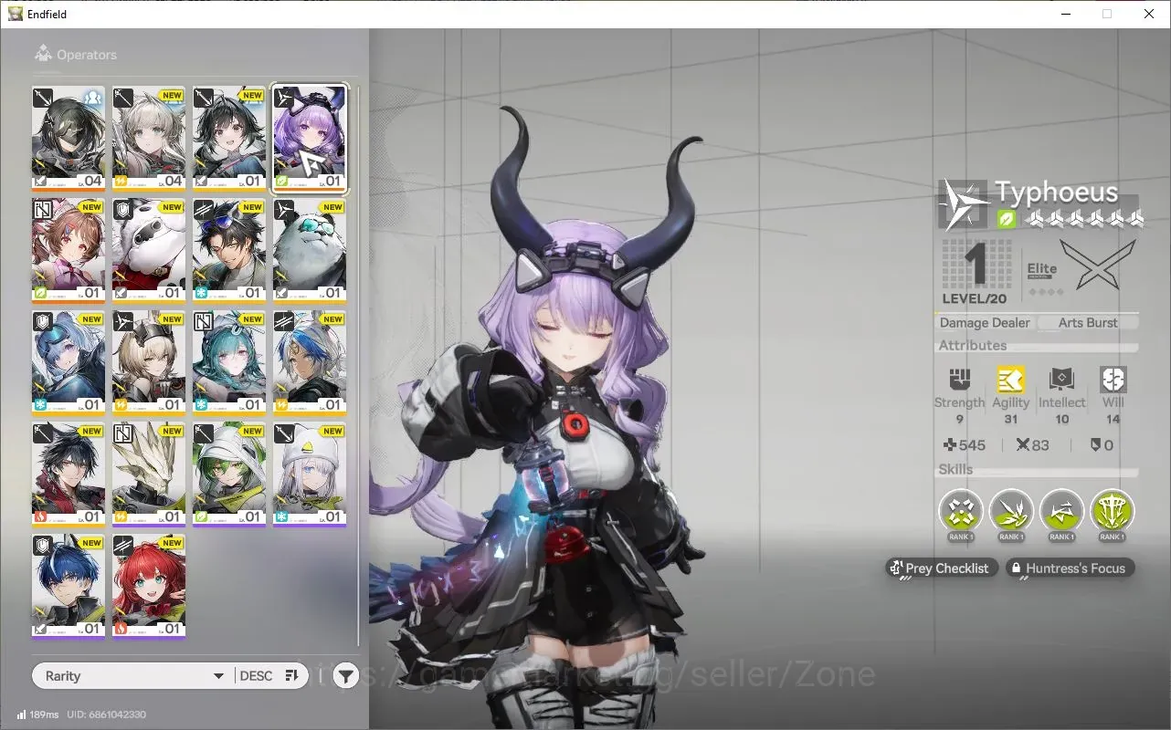 Arknights: Endfield Accounts NA/EU| Fresh Starter AL2 | 1 Limit : Typhoeus ( Ardelia ) | Many Resource |Story Ch I Process I 1