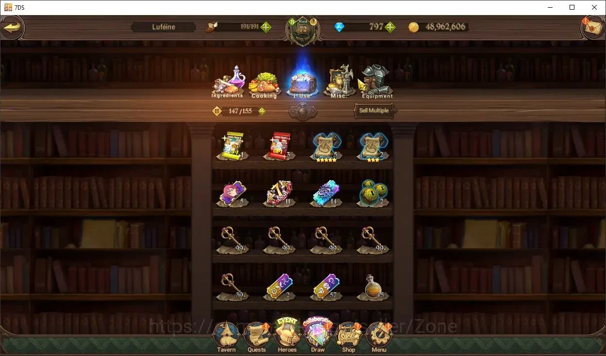 The Seven Deadly Sins: Grand Cross Accounts Others Global|Collab: Cleaner Riyo | 797 Diamonds | UR: Meliodas, Escanor, King 17
