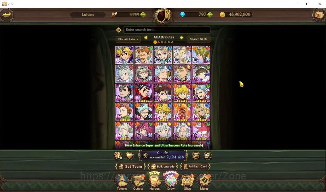 The Seven Deadly Sins: Grand Cross Accounts Others Global|Collab: Cleaner Riyo | 797 Diamonds | UR: Meliodas, Escanor, King 3