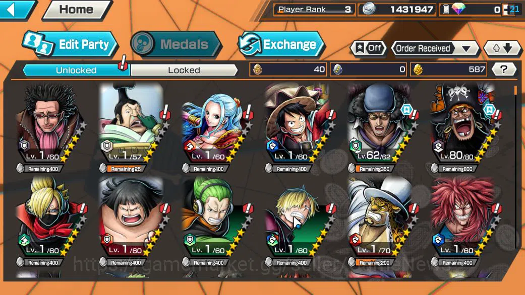 One Piece Bounty Rush Accounts Global|3 EX|BP Kuzan,TFE Marshal D.Teach,AMS [Bors image 4