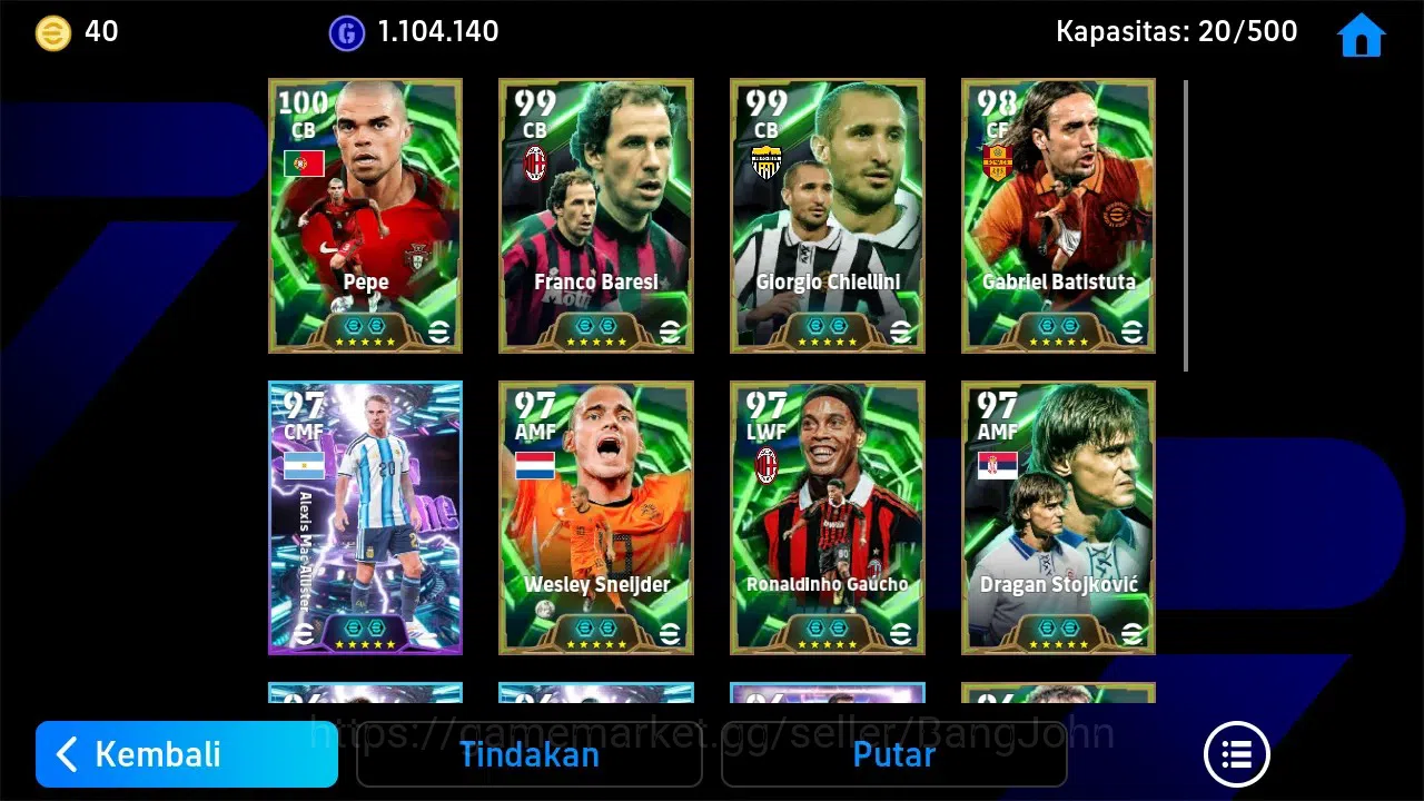 eFootball Accounts ANDROID|PW 3180|Pepe, F Baresi, Ronaldinho, Batist image 3
