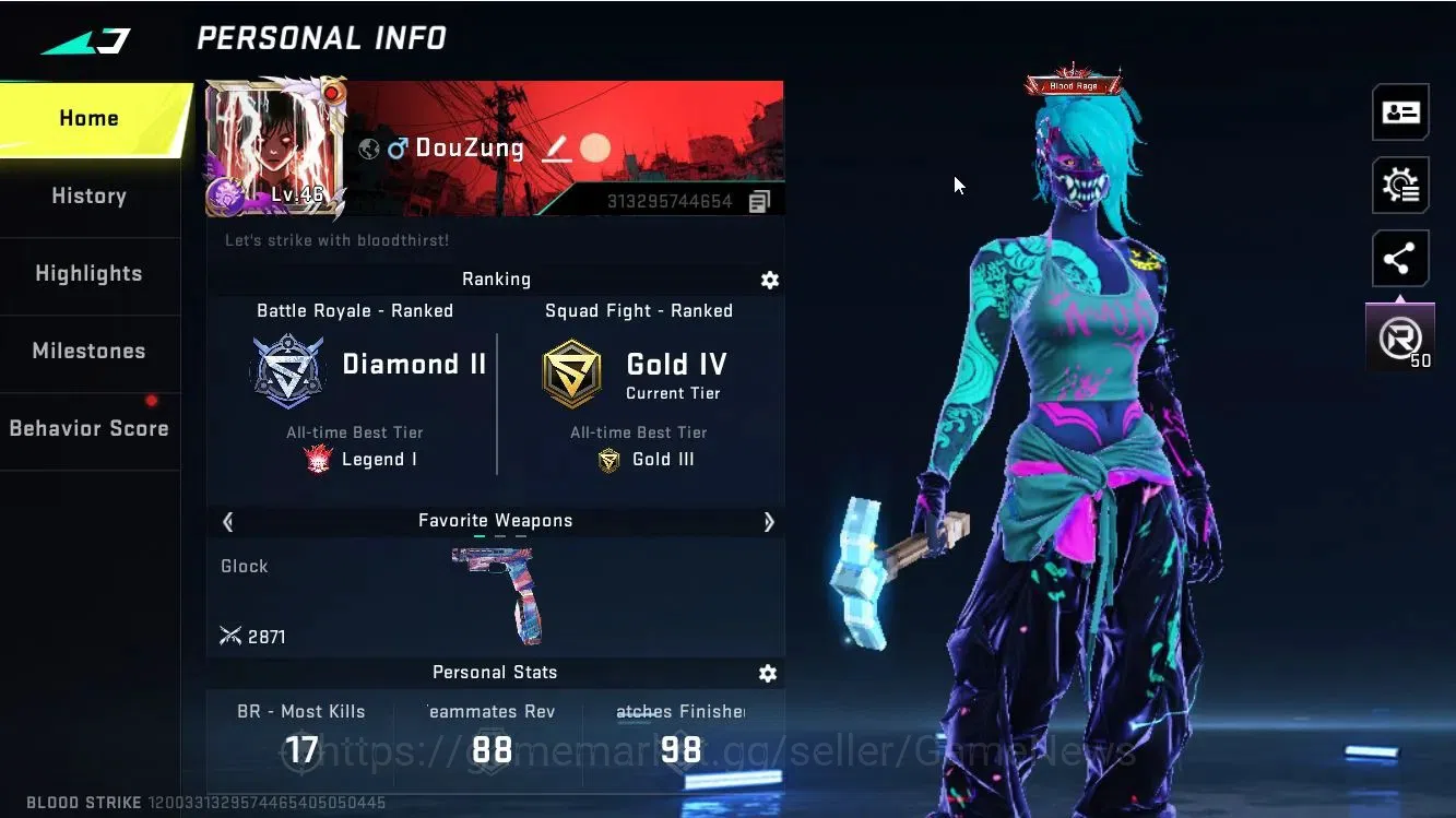 Blood Strike Accounts ASIA|Melee AXE-CrystalBreaker|10 ULTRA[KATYA-Graff image 2