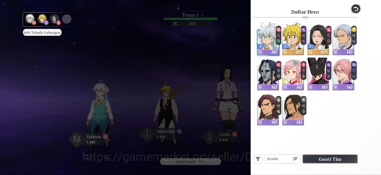 The Seven Deadly Sins: Origin Accounts EUROPE | Fresh Starter Lv 2 | 2 SSR | Meliodas,Gui image 3