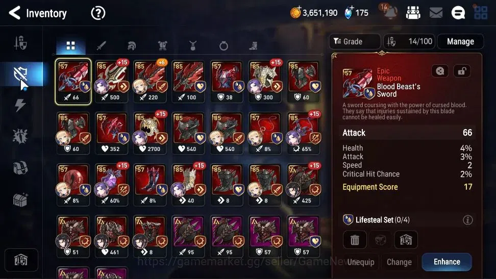 Epic Seven Accounts Limited Hero GLOBAL UnVerif|New Era|5 ML (Shepherd of The Dark Diane,Belian,E 13