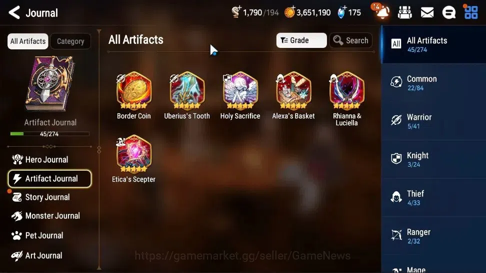 Epic Seven Accounts Limited Hero GLOBAL UnVerif|New Era|5 ML (Shepherd of The Dark Diane,Belian,E 8