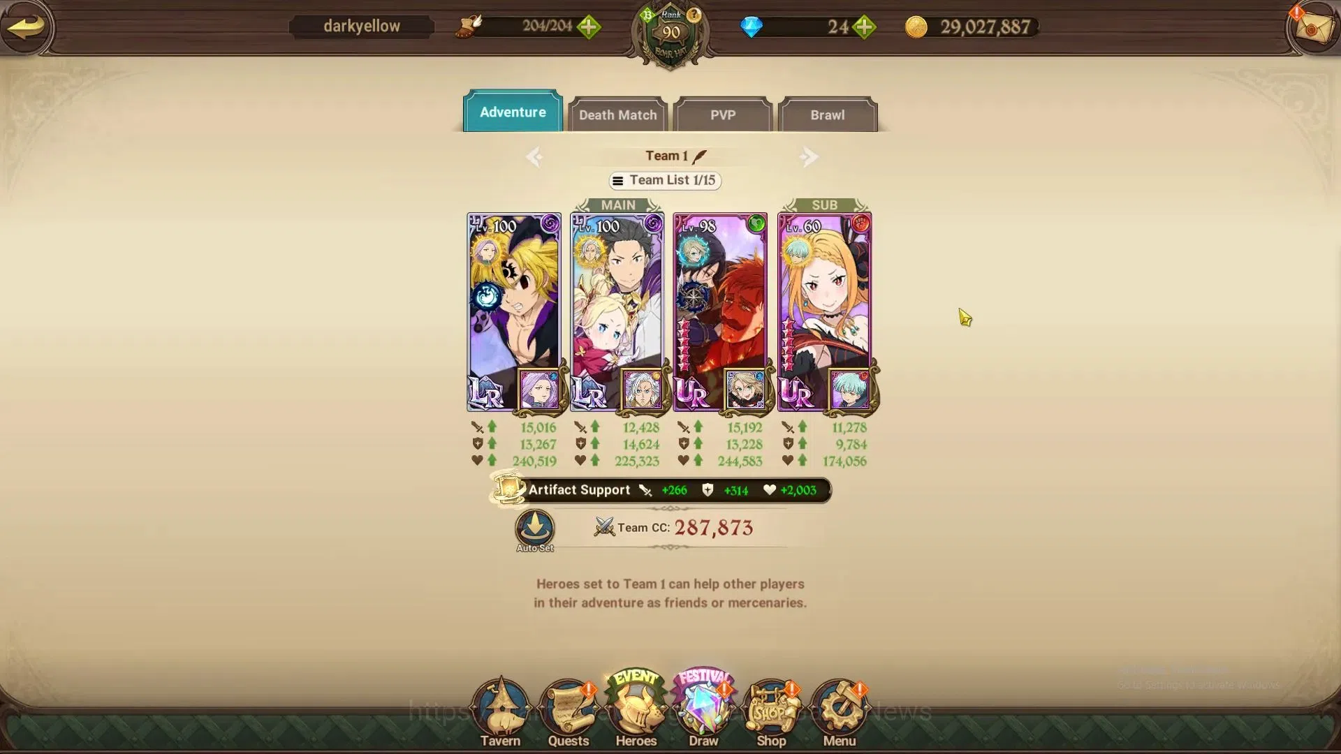 The Seven Deadly Sins: Grand Cross Accounts ASIA|4,5M CC|22 LS,24 Dm|6 LR+7 UR+Collab ReZERO|S image 10