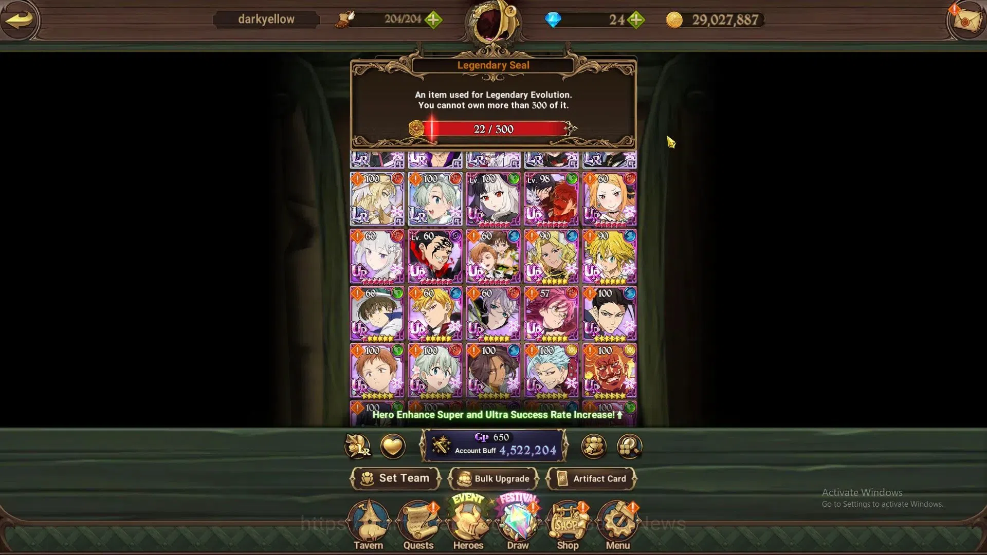 The Seven Deadly Sins: Grand Cross Accounts ASIA|4,5M CC|22 LS,24 Dm|6 LR+7 UR+Collab ReZERO|S image 2