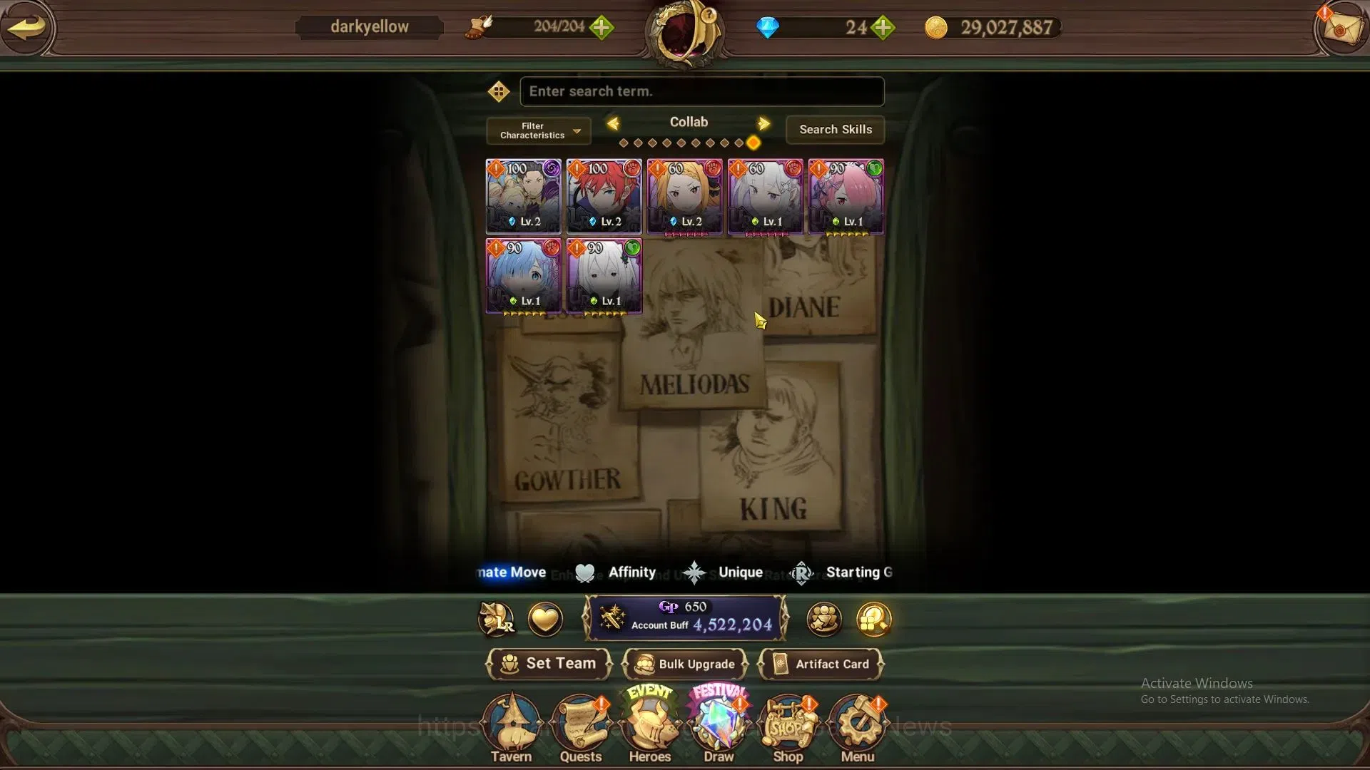 The Seven Deadly Sins: Grand Cross Accounts ASIA|4,5M CC|22 LS,24 Dm|6 LR+7 UR+Collab ReZERO|S image 9