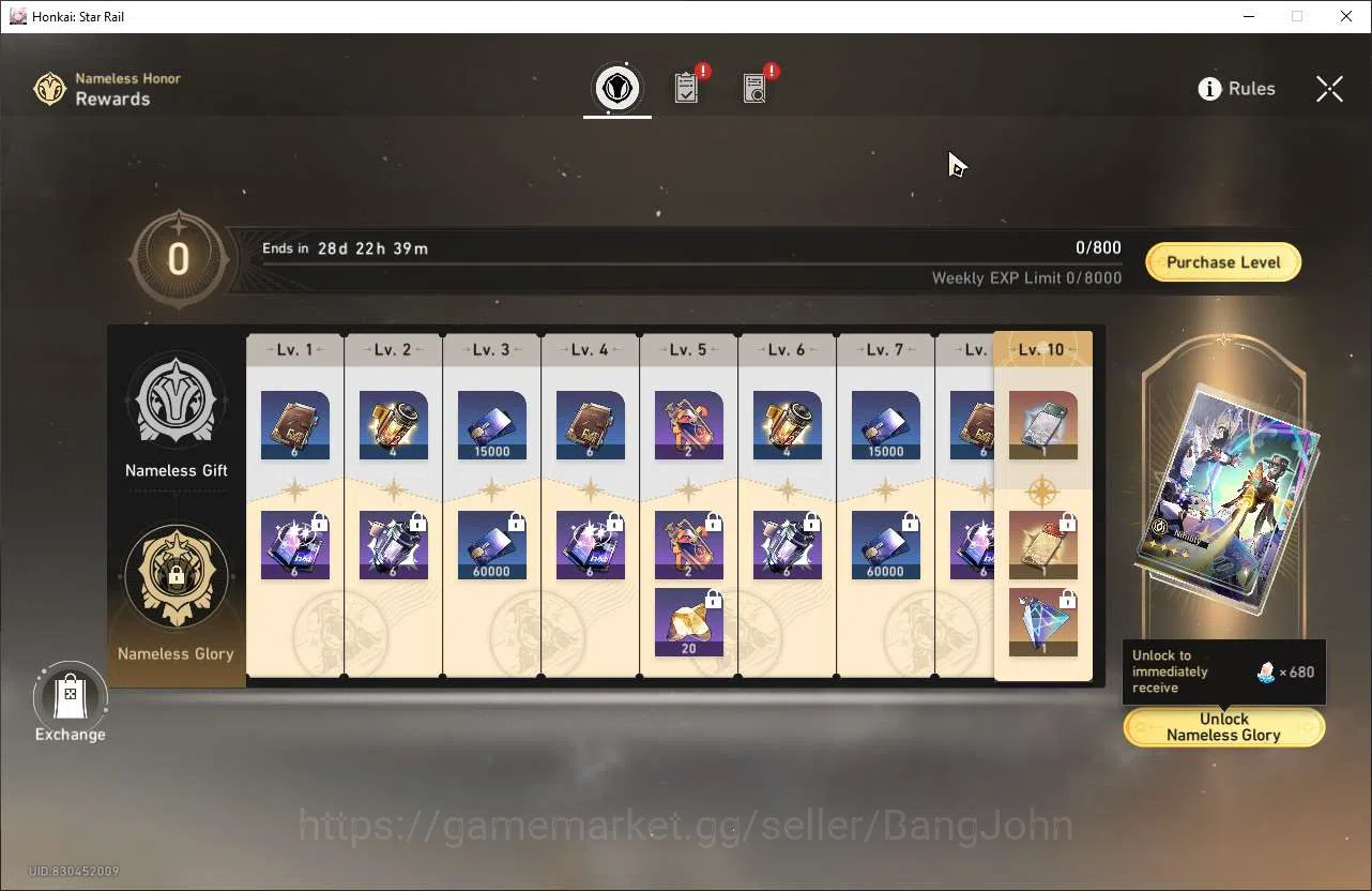 Honkai Star Rail Accounts ASIA TL66|7 Limit|S1:Cerydra/Acheron/Dan Heng PT|F image 15