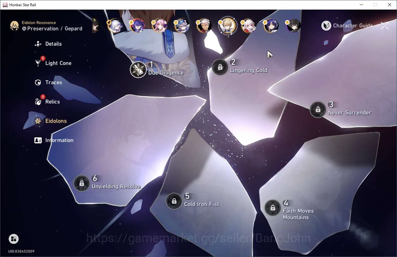 Honkai Star Rail Accounts ASIA TL66|7 Limit|S1:Cerydra/Acheron/Dan Heng PT|F image 6