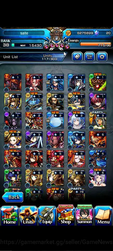 Grand Summoners Accounts Global|Rank 38|3 Ascend+1 TW|(Dablo)+TW,Demon Lord image 12