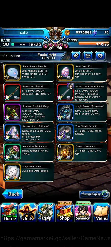Grand Summoners Accounts Global|Rank 38|3 Ascend+1 TW|(Dablo)+TW,Demon Lord image 5