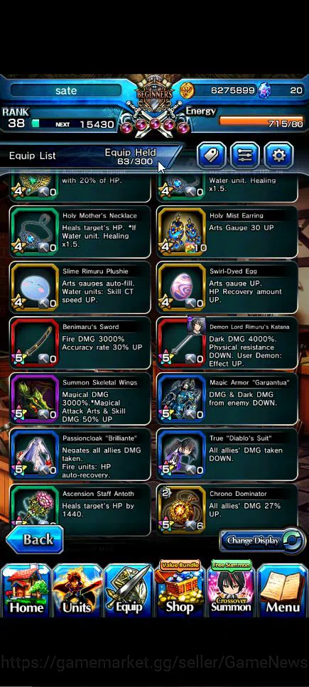 Grand Summoners Accounts Global|Rank 38|3 Ascend+1 TW|(Dablo)+TW,Demon Lord image 6