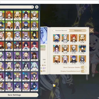 Genshin Impact Accounts Others Asia|AR 60|Prem Team Mavu,Flins C1+Sign|13 Limited + 10(*5 Weapon)|(Neuvv,Kazuha)+Sign,Furina