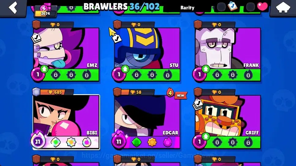 Brawl Stars Accounts 2674 Trophy|9K Bling|36 Brawlers 5 Max Lvl [Full B image 11