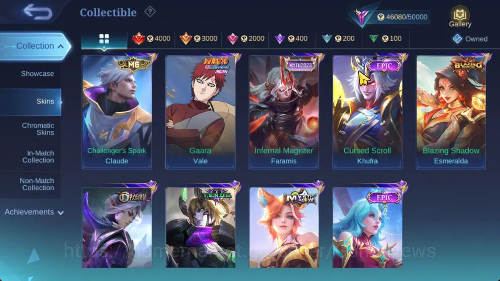 Mobile Legends: Bang Bang Accounts Collector Hero 97|Skin 182|Cloude Prime,LBox Alpha,Cyclops SpogB,Zodiac Selena,LB 10