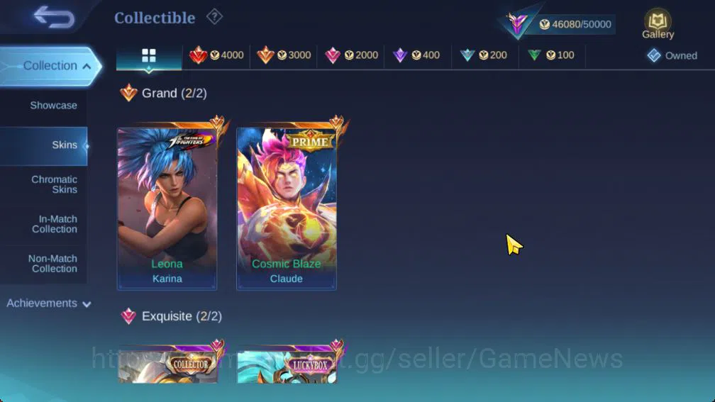 Mobile Legends: Bang Bang Accounts Collector Hero 97|Skin 182|Cloude Prime,LBox Alpha,Cyclops SpogB,Zodiac Selena,LB 6