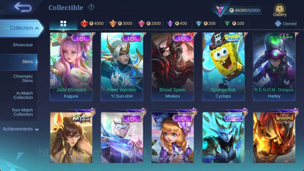 Mobile Legends: Bang Bang Accounts Collector Hero 97|Skin 182|Cloude Prime,LBox Alpha,Cyclops SpogB,Zodiac Selena,LB 9