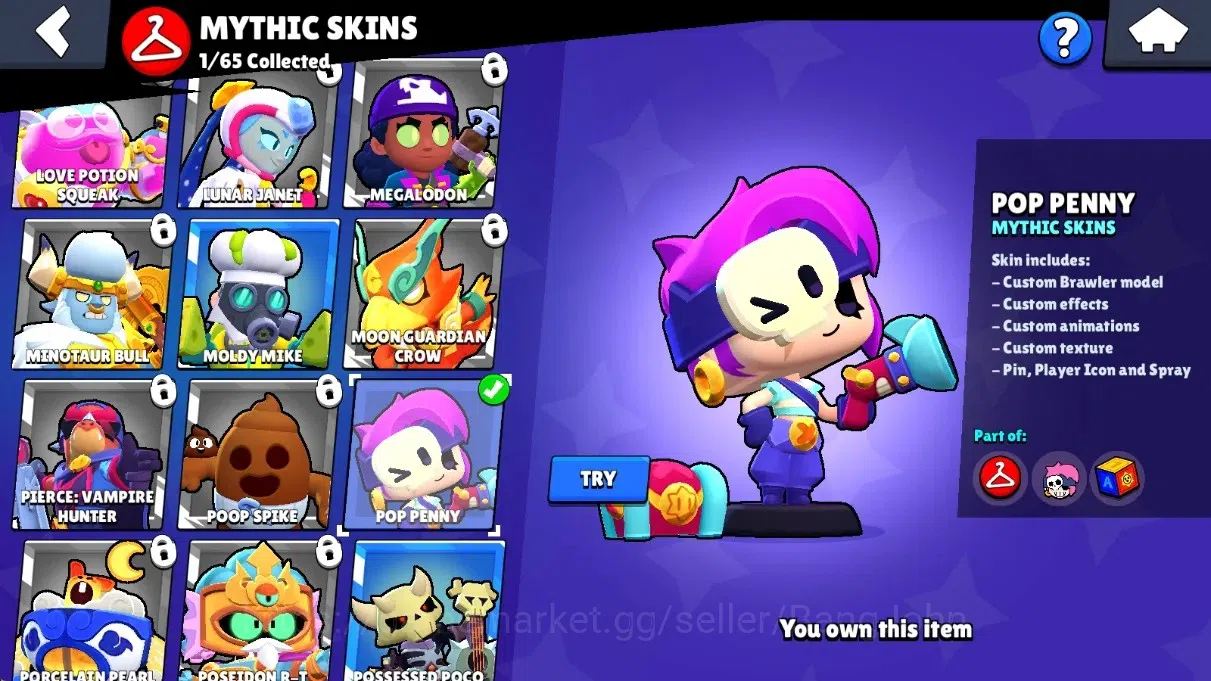 Brawl Stars Accounts Global | 1163 Thropy |19 Brawlers - 1 Max+Hypercha image 11