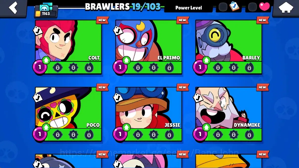 Brawl Stars Accounts Global | 1163 Thropy |19 Brawlers - 1 Max+Hypercha image 6