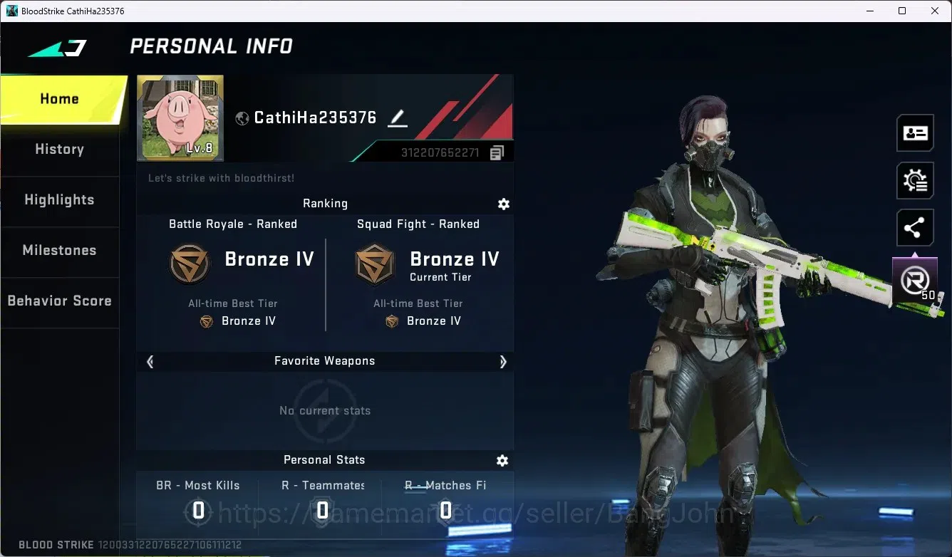 Blood Strike Accounts ASIA|Collab Gun MCX - EVA-00|3 Legend Gun|Collab E image 1