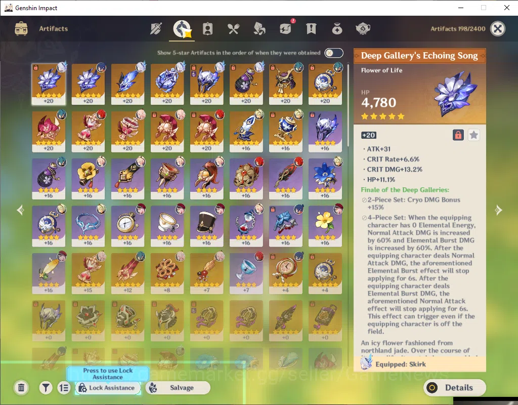 Genshin Impact Accounts ASIA|AR 53|2 Limited+3(*5Wep)|Linnea+Sign,Skirk|MC image 5