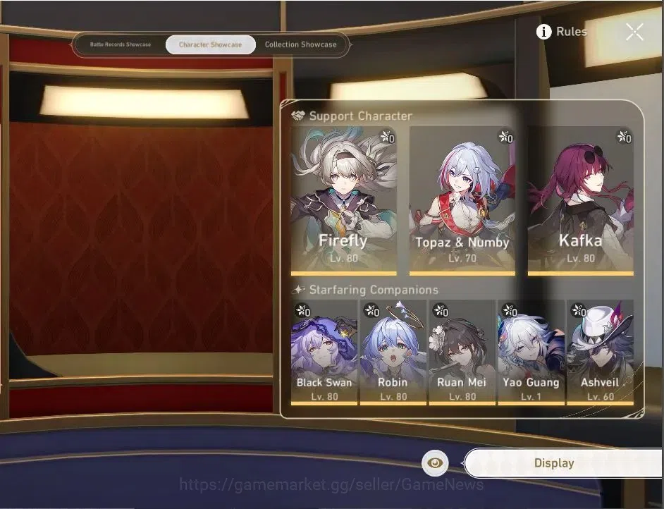 Honkai Star Rail Accounts Others Asia|TL 68|Ashveil,YaoGuang,Huohuo,Firefly,B Swan,Kafka,Aventurine,Robin,Ruan mei,DH Terrae 2