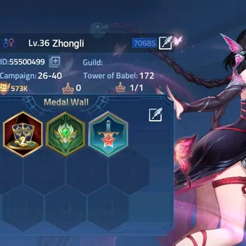 Mobile Legends: Adventure Accounts SERVER 70685|LVL 36|573K POWER| CAMPAIGN 26-40 | V image 1