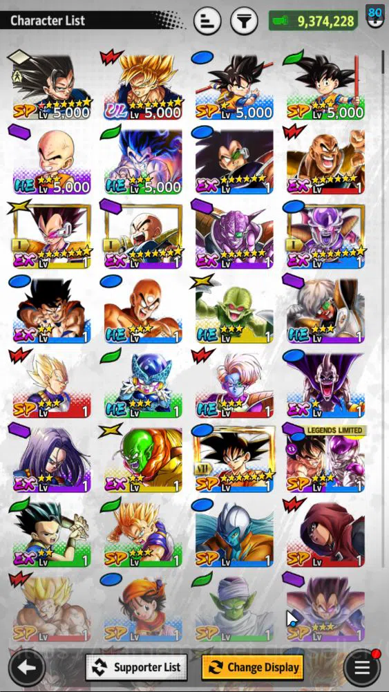 Dragon Ball Legends Accounts High-End 9,3M Total Power|LV 146|1LR+3UL+6LL|Bardock|SS Goku(Merah),SS4 Full Power Goku,SS 4 6