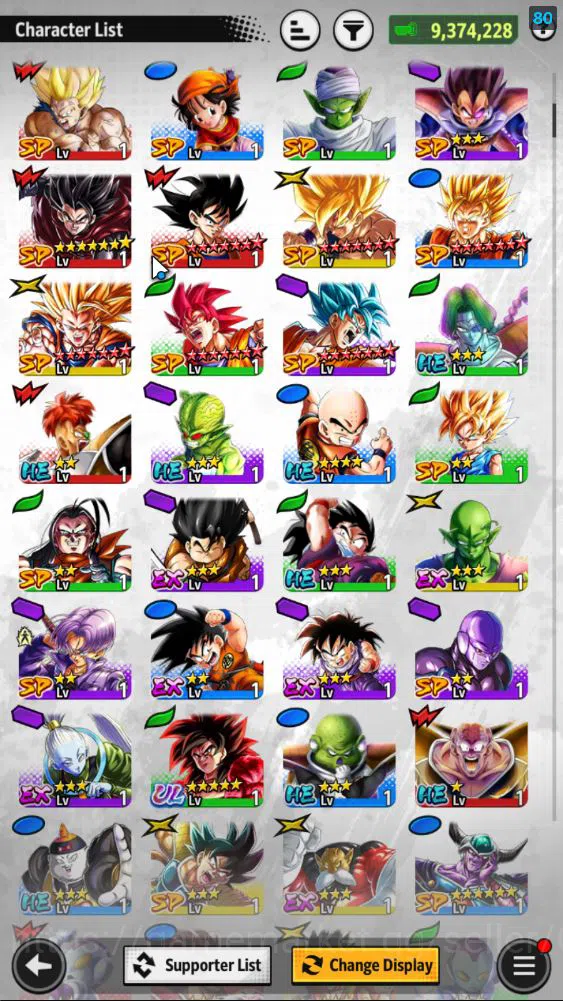 Dragon Ball Legends Accounts High-End 9,3M Total Power|LV 146|1LR+3UL+6LL|Bardock|SS Goku(Merah),SS4 Full Power Goku,SS 4 7