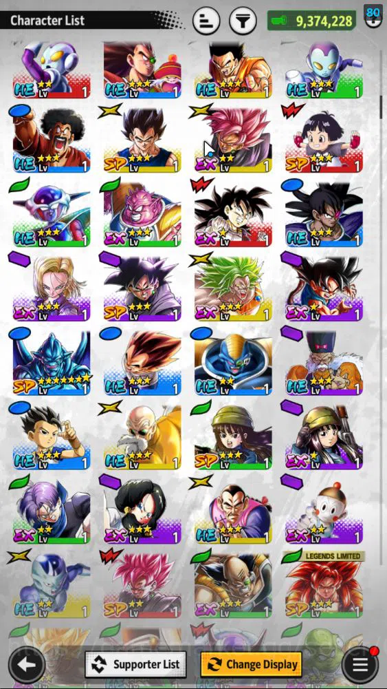 Dragon Ball Legends Accounts High-End 9,3M Total Power|LV 146|1LR+3UL+6LL|Bardock|SS Goku(Merah),SS4 Full Power Goku,SS 4 8