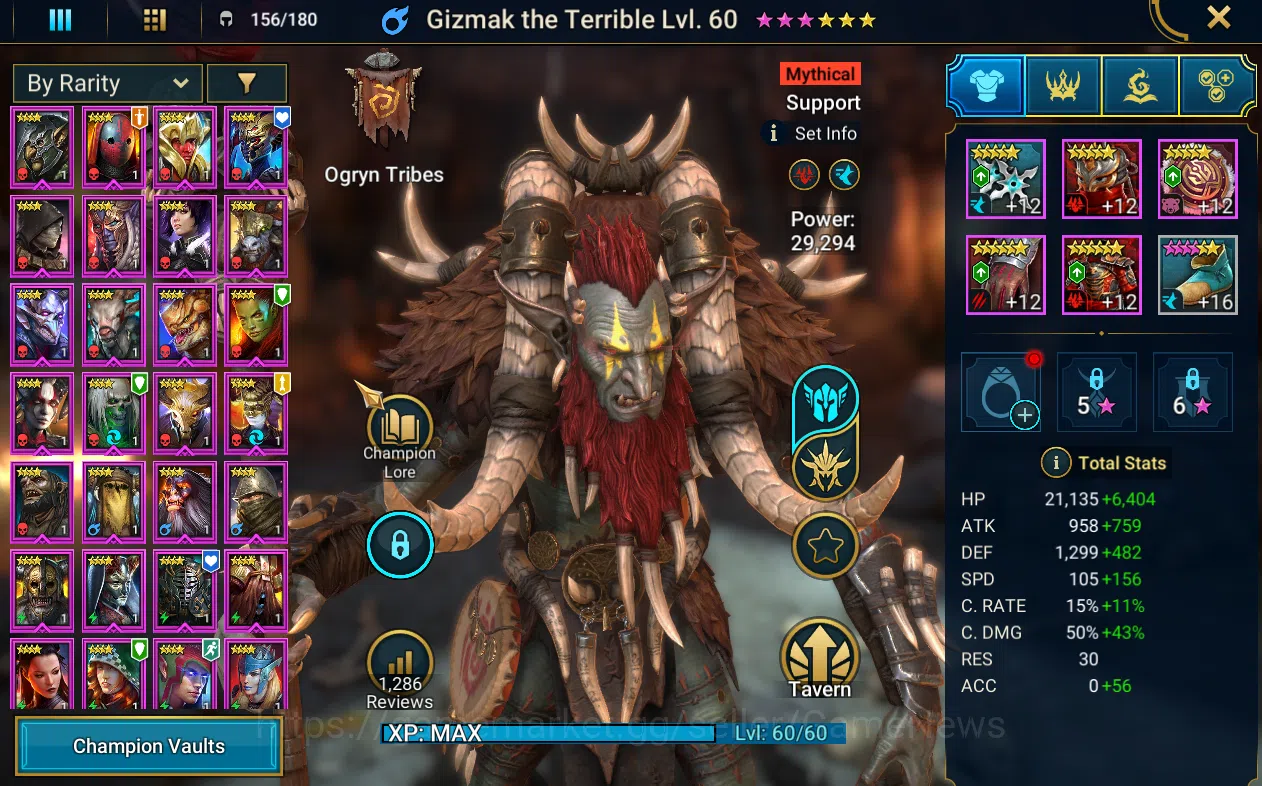 Raid: Shadow Legends Accounts Lv 42|2 Key UNM DL+ 1 Myth Gizmak + 22 Legends(Tho image 3