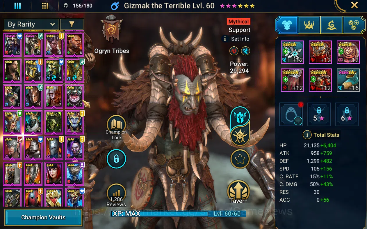 Raid: Shadow Legends Accounts Lv 42|2 Key UNM DL+ 1 Myth Gizmak + 22 Legends(Tho image 5
